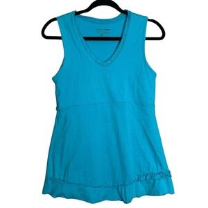 Neon Buddha Blue Sleeveless V-Neck Tunic Top, size S